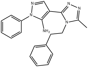 4-(5-METHYL-4-PHENETHYL-4H-1,2,4-TRIAZOL-3-YL)-1-PHENYL-1H-PYRAZOL-5-AMINE Struktur