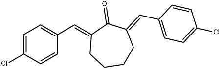 2,7-BIS[(4-CHLOROPHENYL)METHYLENE]CYCLOHEPTANONE Struktur