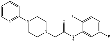 N-(2,5-DIFLUOROPHENYL)-2-[4-(2-PYRIDINYL)PIPERAZINO]ACETAMIDE Struktur