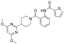 N-[2-((4-(4,6-DIMETHOXYPYRIMIDIN-2-YL)PIPERIDIN-1-YL)CARBONYL)PHENYL]THIOPHENE-2-CARBOXAMIDE Struktur