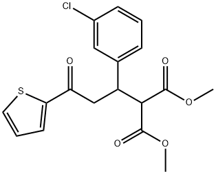 DIMETHYL 2-[1-(3-CHLOROPHENYL)-3-OXO-3-(2-THIENYL)PROPYL]MALONATE Struktur