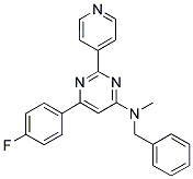 N-BENZYL-6-(4-FLUOROPHENYL)-N-METHYL-2-PYRIDIN-4-YLPYRIMIDIN-4-AMINE Struktur