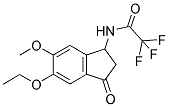 N-(5-ETHOXY-6-METHOXY-3-OXO-2,3-DIHYDRO-1H-INDEN-1-YL)-2,2,2-TRIFLUOROACETAMIDE Struktur