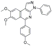 7,8-DIMETHOXY-5-(4-METHOXYPHENYL)-3-PHENYL-3H-PYRAZOLO[3,4-C]ISOQUINOLINE Struktur