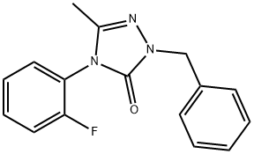 2-BENZYL-4-(2-FLUOROPHENYL)-5-METHYL-2,4-DIHYDRO-3H-1,2,4-TRIAZOL-3-ONE Struktur