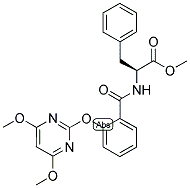 (2S)-2-[2-[(4,6-DIMETHOXYPYRIMIDIN-2-YL)OXY]BENZAMIDO]-3-PHENYLPROPANOIC ACID, METHYL ESTER Struktur