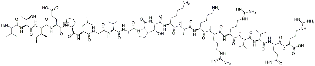 H-VAL-THR-ILE-GLU-PRO-LEU-GLY-VAL-ALA-PRO-THR-LYS-ALA-LYS-ARG-ARG-VAL-VAL-GLN-ARG-OH Struktur