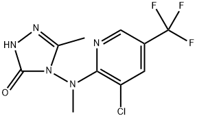 4-[[3-CHLORO-5-(TRIFLUOROMETHYL)-2-PYRIDINYL](METHYL)AMINO]-5-METHYL-2,4-DIHYDRO-3H-1,2,4-TRIAZOL-3-ONE Struktur