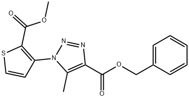 BENZYL 1-[2-(METHOXYCARBONYL)-3-THIENYL]-5-METHYL-1H-1,2,3-TRIAZOLE-4-CARBOXYLATE Struktur