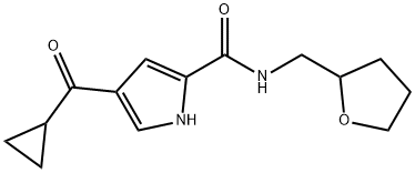 4-(CYCLOPROPYLCARBONYL)-N-(TETRAHYDRO-2-FURANYLMETHYL)-1H-PYRROLE-2-CARBOXAMIDE Struktur