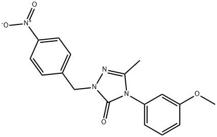 4-(3-METHOXYPHENYL)-5-METHYL-2-(4-NITROBENZYL)-2,4-DIHYDRO-3H-1,2,4-TRIAZOL-3-ONE Struktur