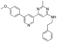 (6-[5-(4-METHOXY-PHENYL)-PYRIDIN-3-YL]-2-METHYL-PYRIMIDIN-4-YL)-PHENETHYL-AMINE Struktur