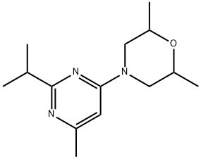 4-(2-ISOPROPYL-6-METHYL-4-PYRIMIDINYL)-2,6-DIMETHYLMORPHOLINE Struktur