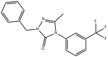 2-BENZYL-5-METHYL-4-[3-(TRIFLUOROMETHYL)PHENYL]-2,4-DIHYDRO-3H-1,2,4-TRIAZOL-3-ONE Struktur