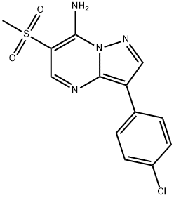 3-(4-CHLOROPHENYL)-6-(METHYLSULFONYL)PYRAZOLO[1,5-A]PYRIMIDIN-7-AMINE Struktur