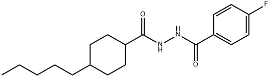 4-FLUORO-N'-[(4-PENTYLCYCLOHEXYL)CARBONYL]BENZENECARBOHYDRAZIDE Struktur