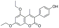 5,7-DIETHOXY-3-(4'-HYDROXYPHENYL)-4-METHYL COUMARIN Struktur