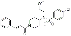 4-[((4-CHLOROPHENYL)SULPHONYL)(2-METHOXYETHYL)AMINO]-1-(1-OXO-3-PHENYL-(2E)-PROPENYL)PIPERIDINE Struktur