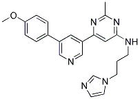 (3-IMIDAZOL-1-YL-PROPYL)-(6-[5-(4-METHOXY-PHENYL)-PYRIDIN-3-YL]-2-METHYL-PYRIMIDIN-4-YL)-AMINE Struktur