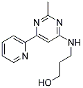 3-[(2-METHYL-6-PYRIDIN-2-YLPYRIMIDIN-4-YL)AMINO]PROPAN-1-OL Struktur