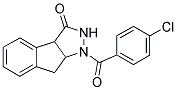 1,2,3,3A,8,8A-HEXAHYDRO-1-(4-CHLOROBENZOYL)INDENO[2,1-C]PYRAZOL-3-ONE Struktur