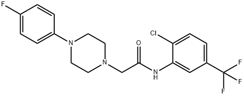 N-[2-CHLORO-5-(TRIFLUOROMETHYL)PHENYL]-2-[4-(4-FLUOROPHENYL)PIPERAZINO]ACETAMIDE Struktur