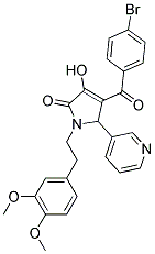 4-(4-BROMOBENZOYL)-1-(3,4-DIMETHOXYPHENETHYL)-3-HYDROXY-5-(PYRIDIN-3-YL)-1H-PYRROL-2(5H)-ONE Struktur