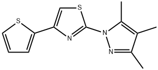 4-(2-THIENYL)-2-(3,4,5-TRIMETHYL-1H-PYRAZOL-1-YL)-1,3-THIAZOLE Struktur