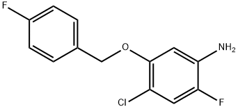 4-CHLORO-2-FLUORO-5-[(4-FLUOROBENZYL)OXY]ANILINE Struktur