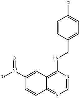 N-(4-CHLOROBENZYL)-6-NITRO-4-QUINAZOLINAMINE Struktur