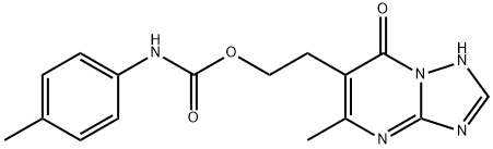 2-(5-METHYL-7-OXO-4,7-DIHYDRO[1,2,4]TRIAZOLO[1,5-A]PYRIMIDIN-6-YL)ETHYL N-(4-METHYLPHENYL)CARBAMATE Struktur