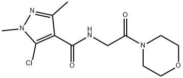 5-CHLORO-1,3-DIMETHYL-N-(2-MORPHOLINO-2-OXOETHYL)-1H-PYRAZOLE-4-CARBOXAMIDE Struktur