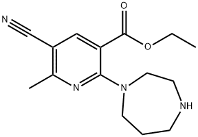 ETHYL 5-CYANO-6-METHYL-2-HOMOPIPERAZINONICOTINATE Struktur