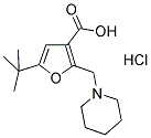 5-TERT-BUTYL-2-PIPERIDIN-1-YLMETHYL-FURAN-3-CARBOXYLIC ACID HYDROCHLORIDE Struktur