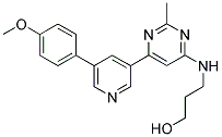 3-((6-[5-(4-METHOXYPHENYL)PYRIDIN-3-YL]-2-METHYLPYRIMIDIN-4-YL)AMINO)PROPAN-1-OL Struktur