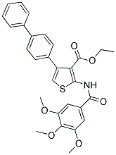 ETHYL 4-(BIPHENYL-4-YL)-2-(3,4,5-TRIMETHOXYBENZAMIDO)THIOPHENE-3-CARBOXYLATE Struktur