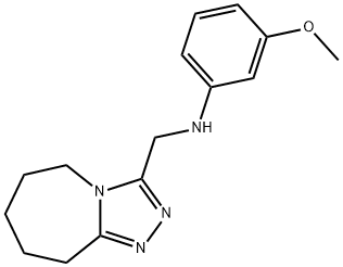 (3-METHOXY-PHENYL)-(6,7,8,9-TETRAHYDRO-5H-[1,2,4]TRIAZOLO[4,3-A]AZEPIN-3-YLMETHYL)-AMINE Struktur