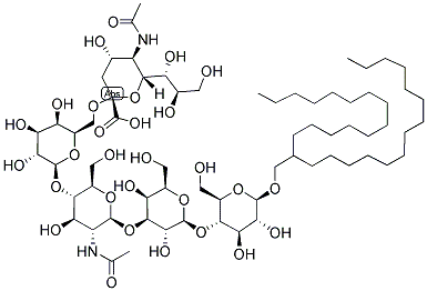 SIALYL-ALPHA-(2-6)-NEOLACTOTETRAOSYL-(2-TETRADECYL)HEXADECANE-1-OL Struktur