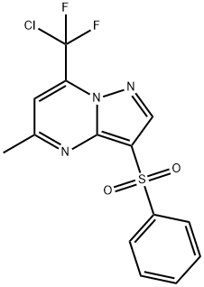 7-[CHLORO(DIFLUORO)METHYL]-5-METHYL-3-(PHENYLSULFONYL)PYRAZOLO[1,5-A]PYRIMIDINE Struktur