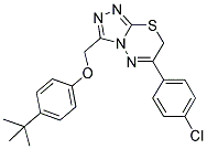 3-[(4-TERT-BUTYLPHENOXY)METHYL]-6-(4-CHLOROPHENYL)-7H-[1,2,4]TRIAZOLO[3,4-B][1,3,4]THIADIAZINE Struktur