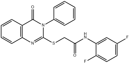 N-(2,5-DIFLUOROPHENYL)-2-[(4-OXO-3-PHENYL-3,4-DIHYDRO-2-QUINAZOLINYL)SULFANYL]ACETAMIDE Struktur