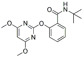 N-(TERT-BUTYL)-2-[(4,6-DIMETHOXYPYRIMIDIN-2-YL)OXY]BENZAMIDE Struktur