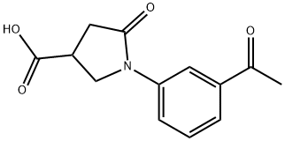 1-(3-ACETYLPHENYL)-5-OXO-3-PYRROLIDINECARBOXYLIC ACID Struktur