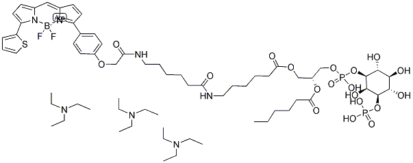 BODIPY(R) TR-X C6-PHOSPHATIDYLINOSITOL 3-PHOSPHATE, TRIS(TRIETHYLAMMONIUM) SALT Struktur