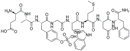 (D-GLU10)-GASTRIN I (10-17) (HUMAN) (SULFATED) Struktur