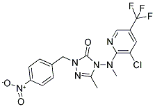 4-[[3-CHLORO-5-(TRIFLUOROMETHYL)-2-PYRIDINYL](METHYL)AMINO]-5-METHYL-2-(4-NITROBENZYL)-2,4-DIHYDRO-3H-1,2,4-TRIAZOL-3-ONE Struktur