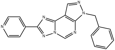 7-BENZYL-2-PYRIDIN-4-YL-7H-PYRAZOLO[4,3-E][1,2,4]TRIAZOLO[1,5-C]PYRIMIDINE Struktur