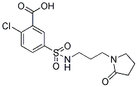 2-CHLORO-5-[3-(2-OXO-PYRROLIDIN-1-YL)-PROPYLSULFAMOYL]-BENZOIC ACID Struktur