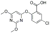 5-CHLORO-2-[(2,6-DIMETHOXYPYRIMIDIN-4-YL)OXY]BENZOIC ACID Struktur