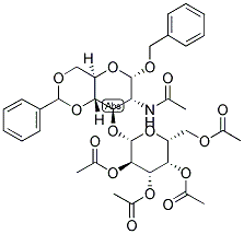 BENZYL 2-ACETAMIDO-4,6-O-BENZYLIDENE-3-O-(2,3,4,6-TETRA-O-ACETYL-BETA-D-GALACTOPYRANOSYL)-2-DEOXY-ALPHA-D-GLUCOPYRANOSIDE Struktur